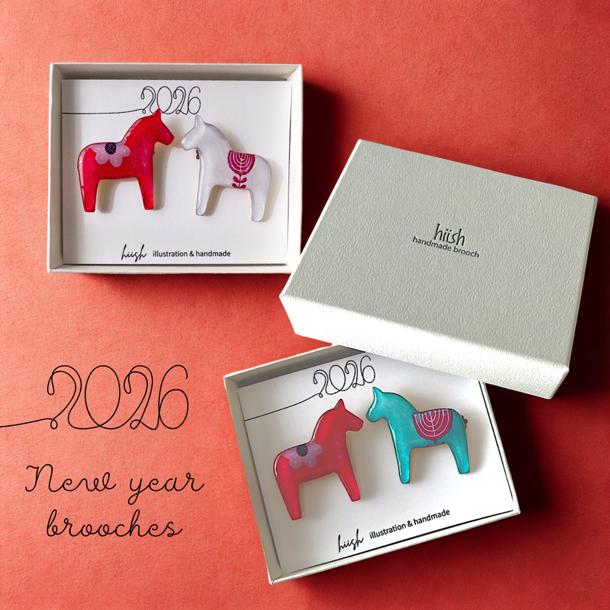 ★再販★2026 New Year ブローチセット(北欧の馬)【期間限定販売】