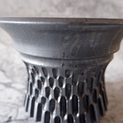 6号鉄砂黒鉢316　塊根植物　多肉植物　アガベ　盆栽　植木鉢　作家鉢　鉢皿　沖縄 2枚目の画像