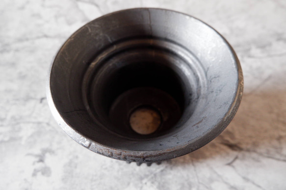 6号鉄砂黒鉢316　塊根植物　多肉植物　アガベ　盆栽　植木鉢　作家鉢　鉢皿　沖縄 4枚目の画像