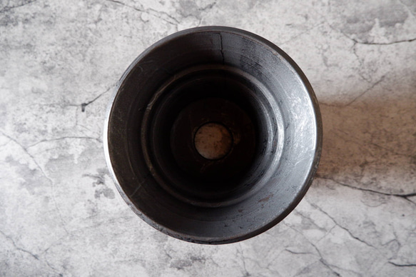 6号鉄砂黒鉢316　塊根植物　多肉植物　アガベ　盆栽　植木鉢　作家鉢　鉢皿　沖縄 5枚目の画像