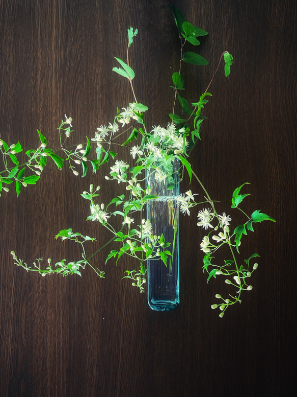 ブリキ色の角形掛花入☆ご注文前に在庫があるか「質問」でお問い合わせください 5枚目の画像