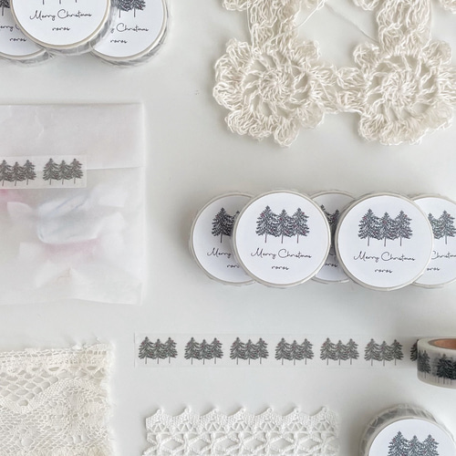 マスキングテープ クリスマス ツリー 15mm ×7m 北欧 マスキングテープ