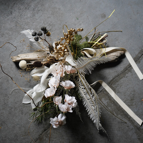 流木のクリスマススワッグ 《2種類からお選びいただけます》 スワッグ