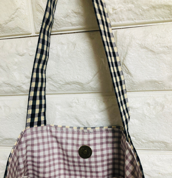 ❤️大人気秋にぴったりお色選べますチェック柄トートバッグ❤️ 3枚目の画像