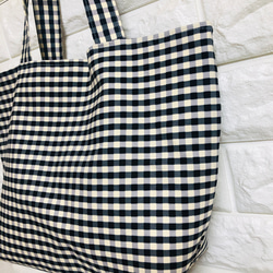 ❤️大人気秋にぴったりお色選べますチェック柄トートバッグ❤️ 2枚目の画像