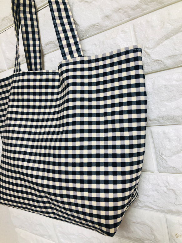 ❤️大人気秋にぴったりお色選べますチェック柄トートバッグ❤️ 2枚目の画像