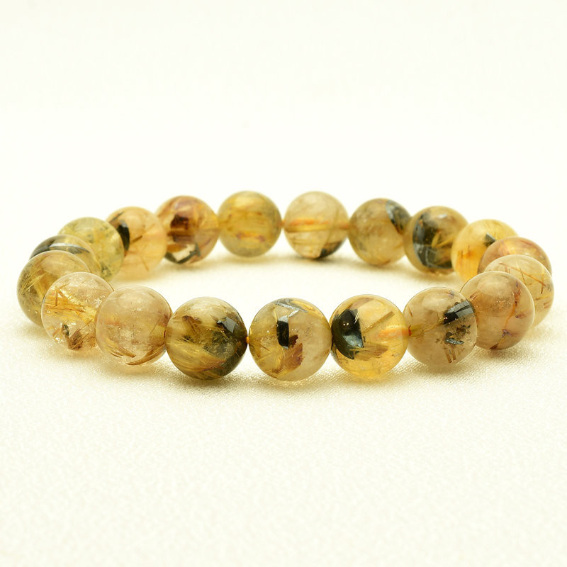 【運気を爆発させるパワー！】　タイチンルチル 太陽放射ルチル ブレスレット 10mm　一点物【GHB106】京海堂