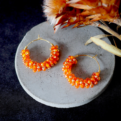 オレンジ（橙） ピアス（フープ） の人気通販｜Creema(クリーマ) 国内