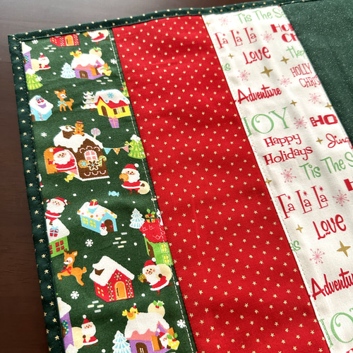 パッチワーククリスマスランチョンマット 2枚セット ランチョンマット