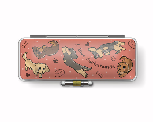颯鈴様❤ダックスフンド プードル 印鑑スタンド♡ 受注生産品】ダックス大好き！印鑑ケース◇ハンコグッズ◇ダックス