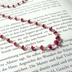 rubellus✴︎ルベライト（ピンクトルマリン）14kgfネックレス 2枚目の画像