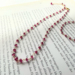 rubellus✴︎ルベライト（ピンクトルマリン）14kgfネックレス 1枚目の画像