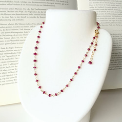 rubellus✴︎ルベライト（ピンクトルマリン）14kgfネックレス 7枚目の画像