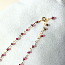 rubellus✴︎ルベライト（ピンクトルマリン）14kgfネックレス 10枚目の画像