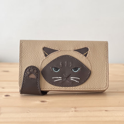猫好きが作ったメガネケース 白猫オッドアイ ピンクメガネ 手縫い 送料