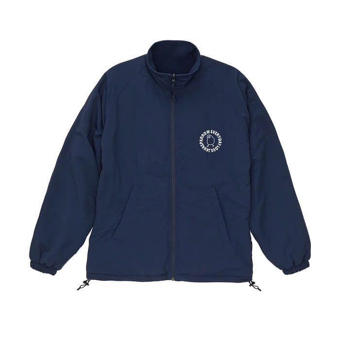 文鳥リバーシブル スタンド ジャケット 「かしげる文鳥エンブレム」【受注生産】