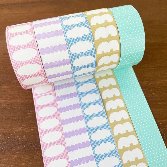 ラベラーシール スカラップ ラベンダー ラベルシール ロールシール マスキングテープ スケジュール帳 10枚目の画像