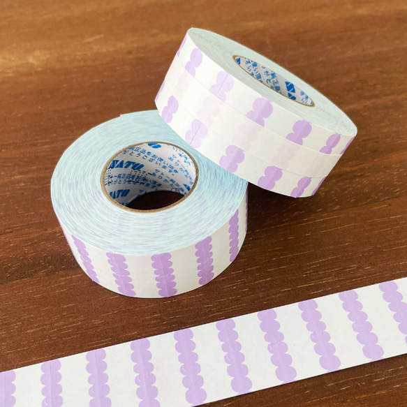 ラベラーシール スカラップ ラベンダー ラベルシール ロールシール マスキングテープ スケジュール帳 2枚目の画像