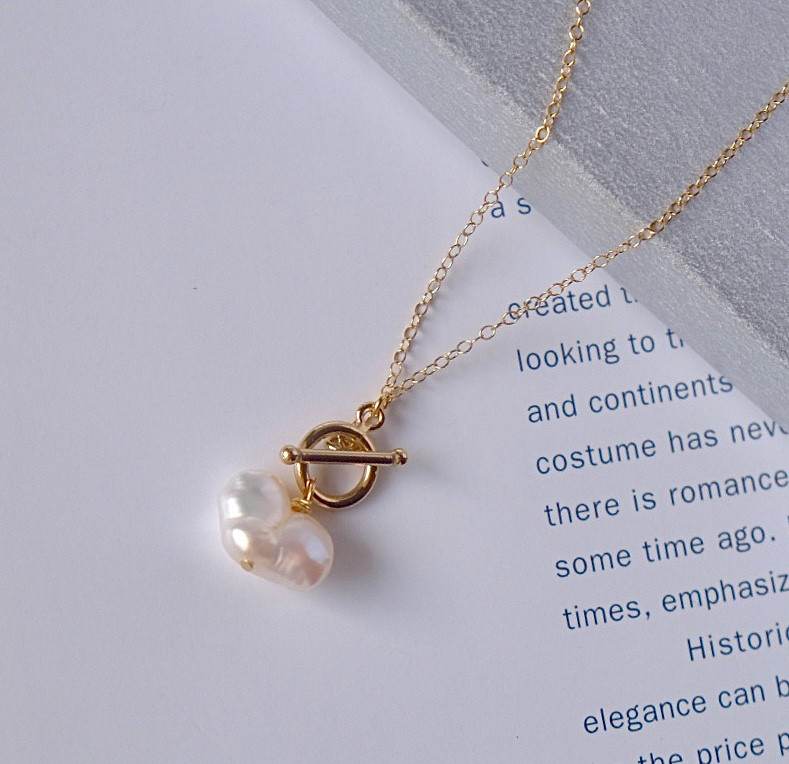 <数量限定>希少バロックパールネックレス14kgf