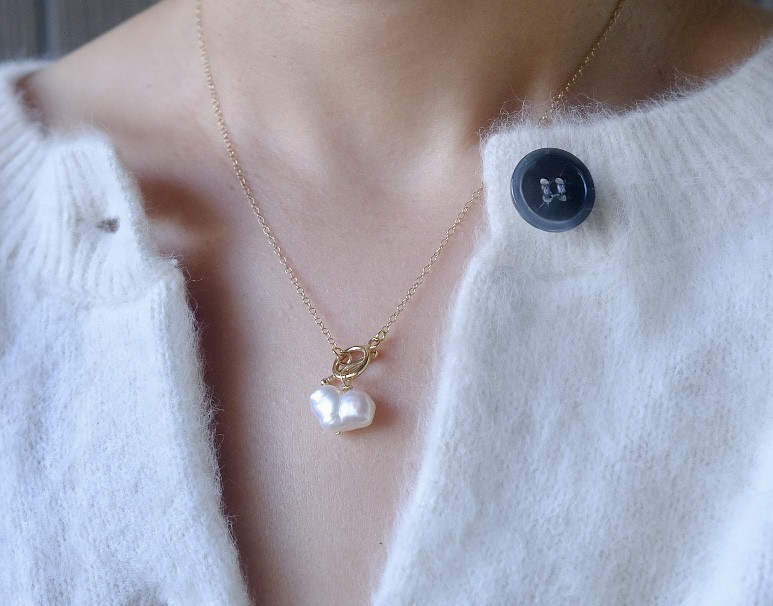 <数量限定>希少バロックパールネックレス14kgf