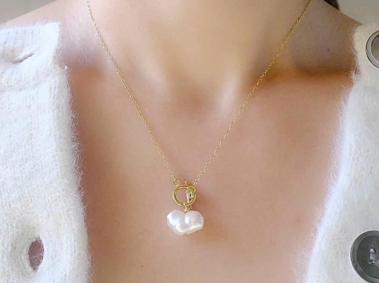 <数量限定>希少バロックパールネックレス14kgf