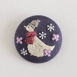 ひつじ 手刺繍ミニブローチ/ヘアゴム ブローチ Chalet de Pon 通販