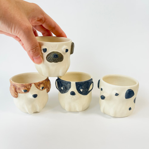 再販】犬のぐい呑み おちょこ・ぐい呑み・徳利 AKANE's Pottery 通販