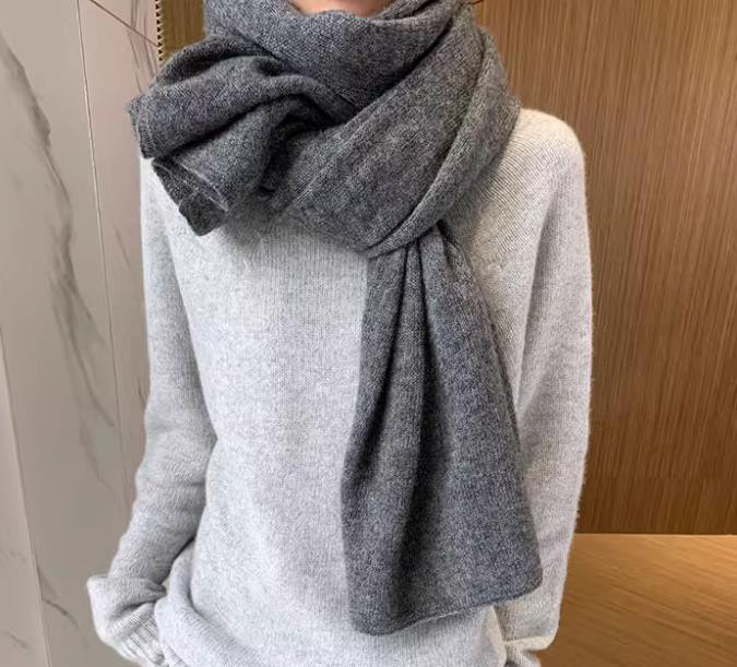 【受注製作】カシミアマフラー・ストール　多彩なカラー選択可能M 8796