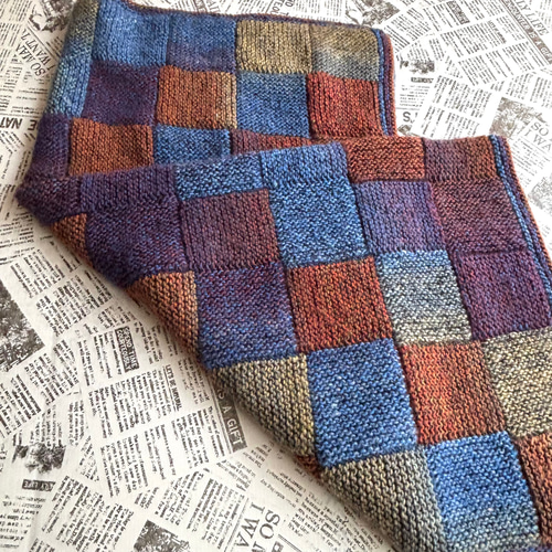 ガーター編みのブランケット ひざ掛け おくるみ 手編み MONA その他