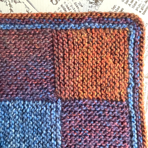 ガーター編みのブランケット ひざ掛け おくるみ 手編み MONA その他