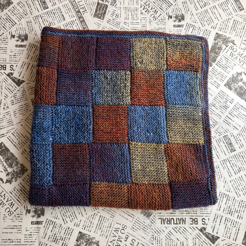 ガーター編みのブランケット ひざ掛け おくるみ 手編み MONA その他