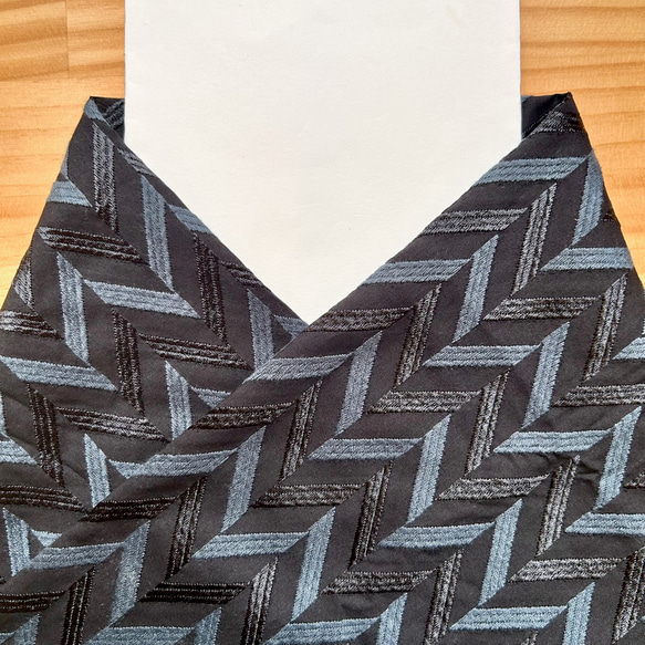 ◆半襟・半衿【yagasuri】black 1枚目の画像