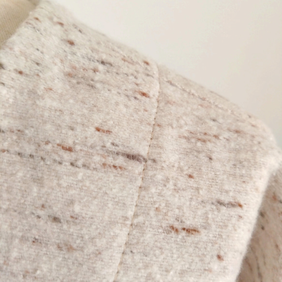再販！× 7  新！ジャズネップコットンツイードのトップ  ナチュラル 10枚目の画像