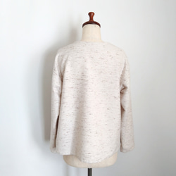 再販！× 7  新！ジャズネップコットンツイードのトップ  ナチュラル 9枚目の画像