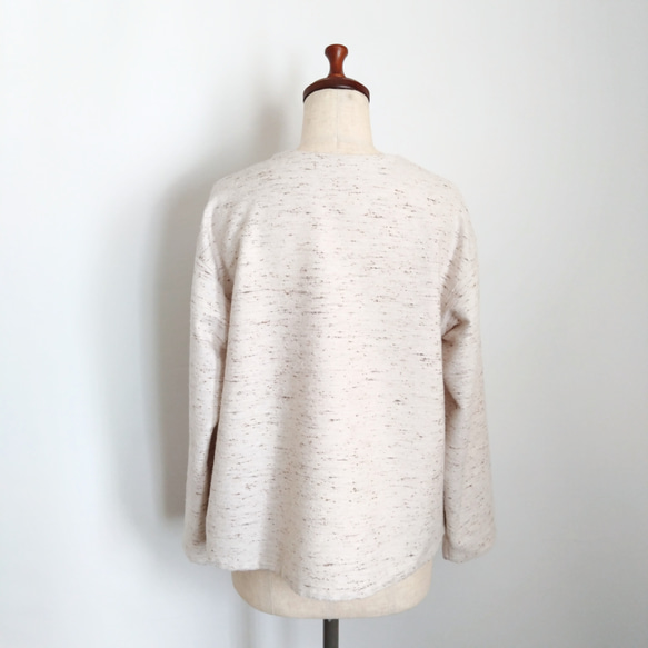 再販！× 7  新！ジャズネップコットンツイードのトップ  ナチュラル 9枚目の画像