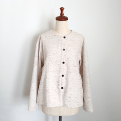 再販！× 7  新！ジャズネップコットンツイードのトップ  ナチュラル 8枚目の画像