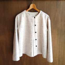 再販！× 7  新！ジャズネップコットンツイードのトップ  ナチュラル 13枚目の画像