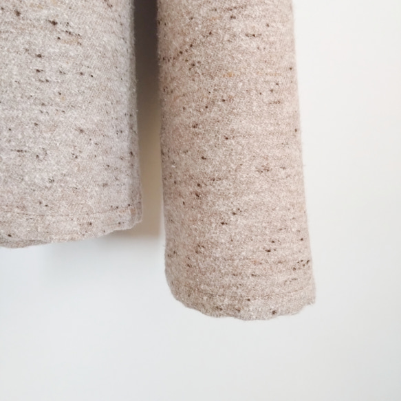 再販！× 10  新！ジャズネップコットンツイードのトップ  ベージュ 15枚目の画像
