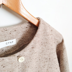 再販！× 10  新！ジャズネップコットンツイードのトップ  ベージュ 14枚目の画像