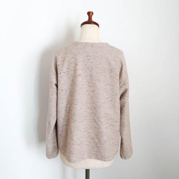再販！× 10  新！ジャズネップコットンツイードのトップ  ベージュ 11枚目の画像