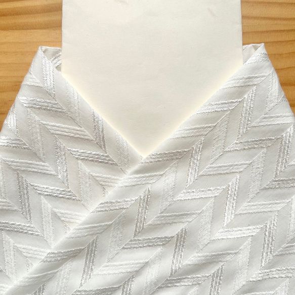 ◆半襟・半衿【yagasuri】white 2枚目の画像