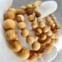 希少　香木　パロサント 本緑檀（りょくだん）ブレスレット　内径：16cm　【選択】8mm・10mm・12mm・15mm 1枚目の画像