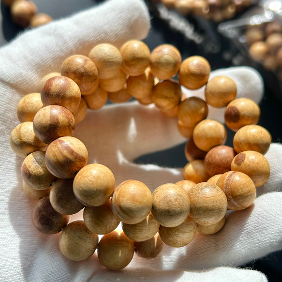 希少　香木　パロサント 本緑檀（りょくだん）ブレスレット　内径：16cm　【選択】8mm・10mm・12mm・15mm 7枚目の画像