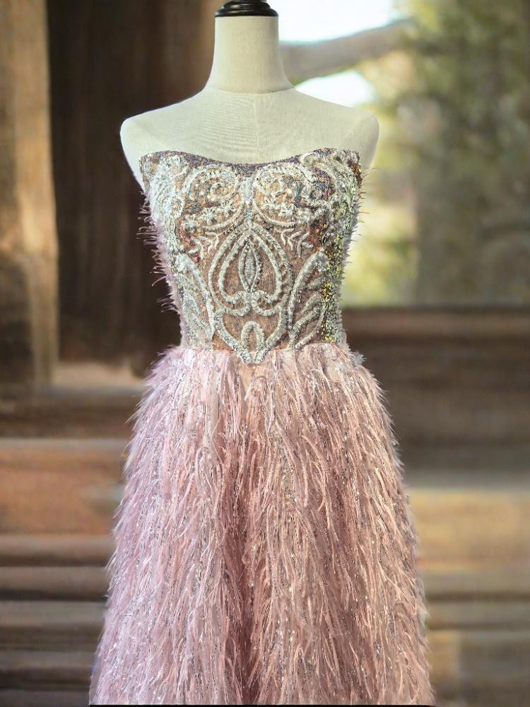 クラシックなデザイン タブリットトップイブニング  ピンクカラーチュール ふわふわと柔らかい触感  発表会など D007