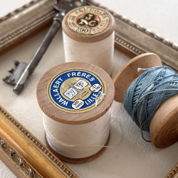 英国　アンティーク　糸巻き　歯車　フレンチ　　　シャビー　ブロカント フランスアンティーク WF（ワレール・フレール）社 木製 糸巻き