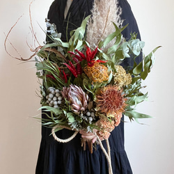 ラッピング無料＆送料無料】リューカデンドロン•ネルボサムのスワッグ