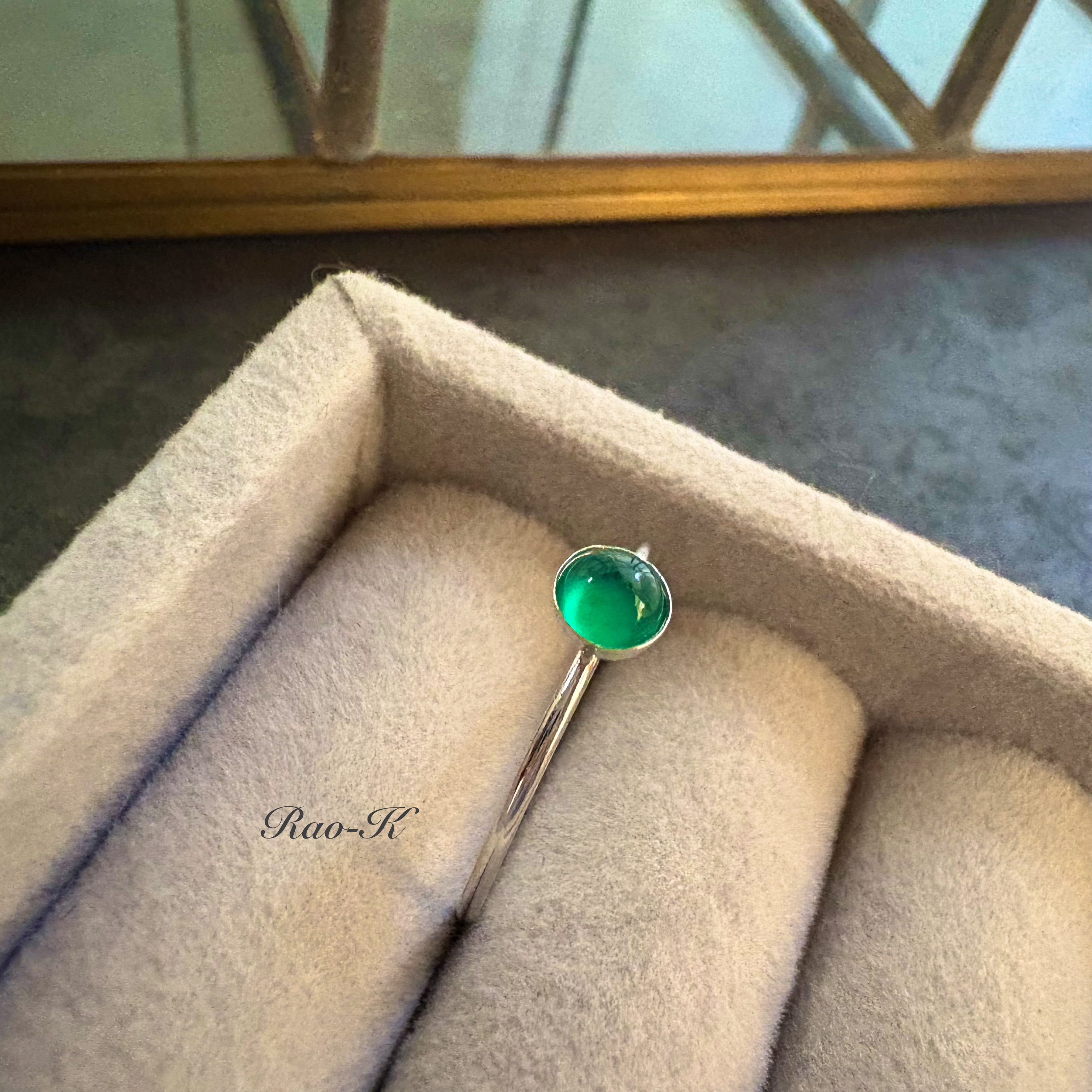 ✨silver925大人のシンプルリング〜グリーンオニキス