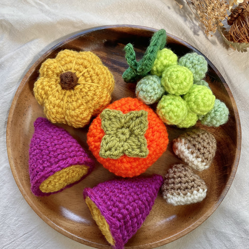 かぎ針編み 秋の味覚セット あみぐるみ moon_crochet 通販 20011994