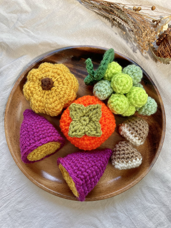 かぎ針編み 秋の味覚セット あみぐるみ moon_crochet 通販 20011994