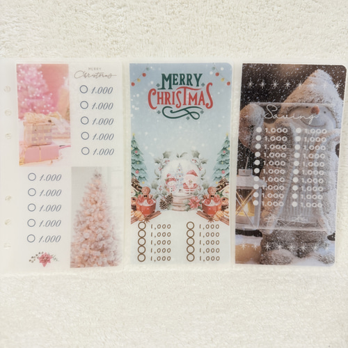 No.34 クリスマスsavingタイプ A6 saving リフィルバインダー貯金韓国